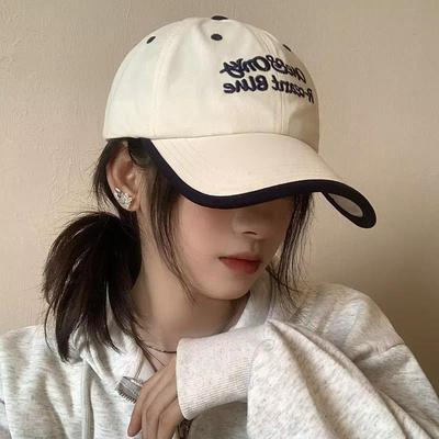 Nuovo berretto da baseball con lettere ricamate per donna, alla moda, in morbido cotone, con visiera snapback, per sport all'aria aperta, cappelli da sole