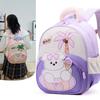 Kids Dualshoulder Cartoon Bear Backpack With Air Cushion Straps For Kindergarten Entrance