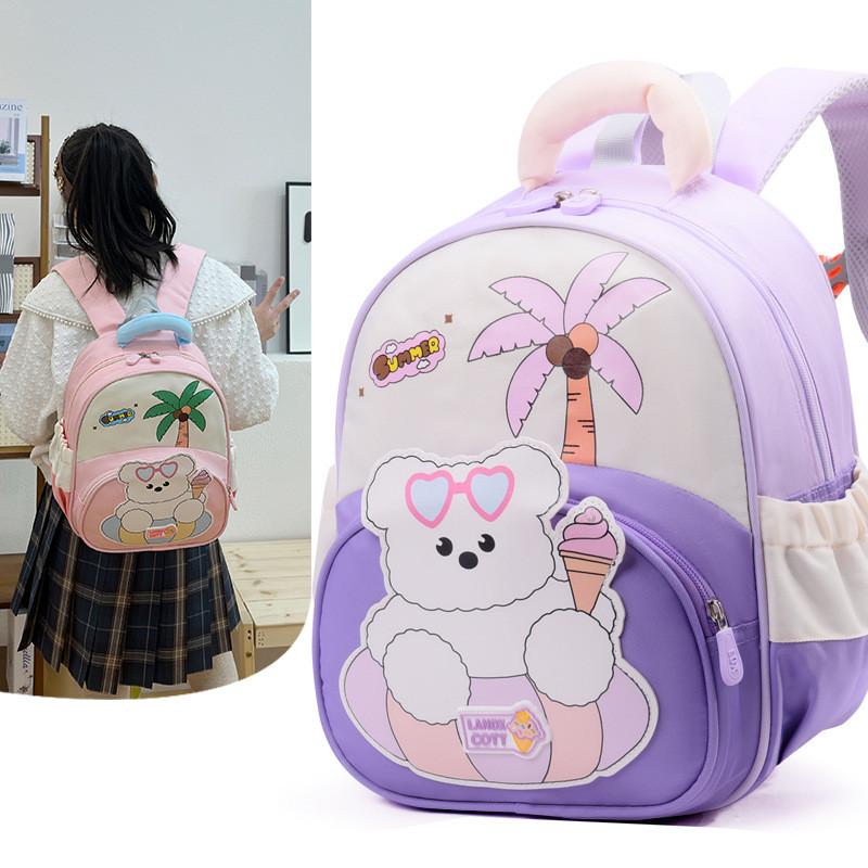 Kids Dualshoulder Cartoon Bear Backpack With Air Cushion Straps For Kindergarten Entrance