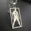 HNSP Collana Ciondolo in Acciaio Inossidabile Cristiano Ronaldo per Uomo Accessori Catena Regalo Stella del Calcio