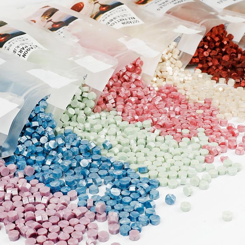 100 Pcs Ber Bag Sealing Wax for Stamp Scrapbook Decoraion DIY Craft Stamp Decotaion Invitation Card Wax Particles custom logo