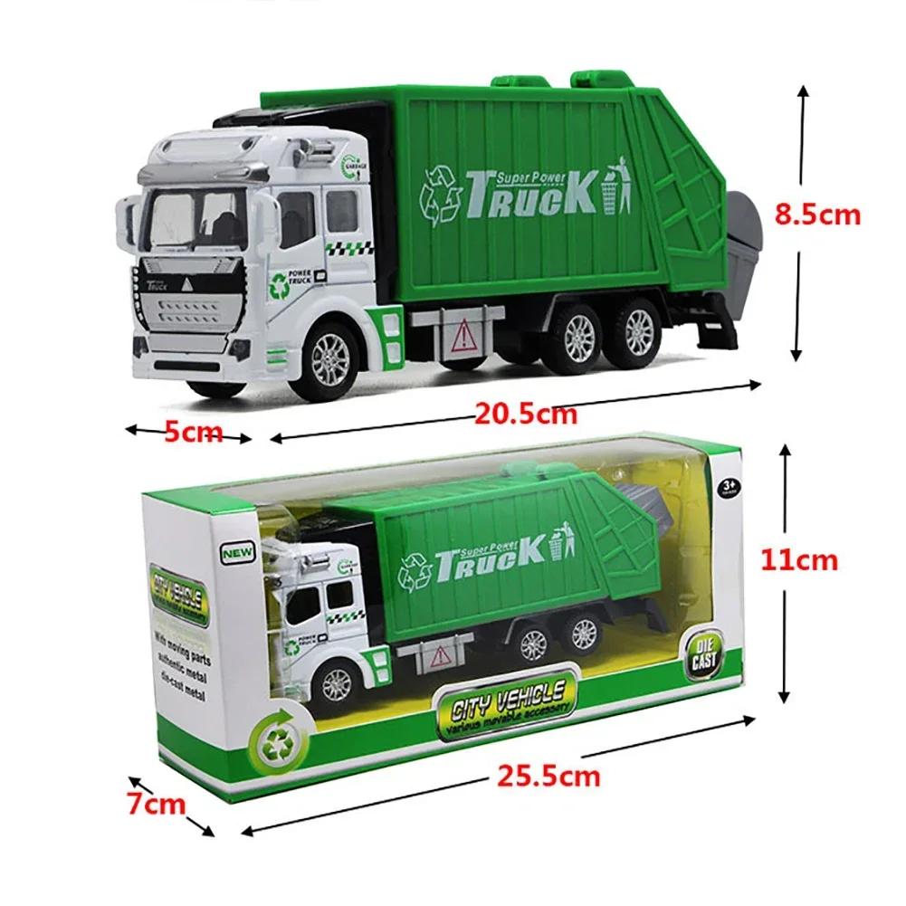 1:32 Garbage Truck Toy Car As Birthday Present Educational Clean Trash Car Kids Toys Gifts
