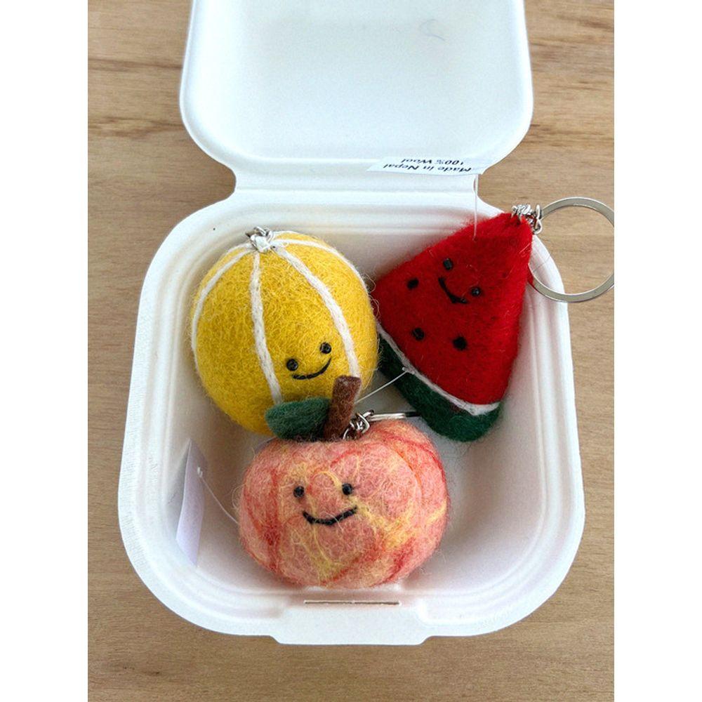 MGR Nepal Wool Flat Peach Keyring