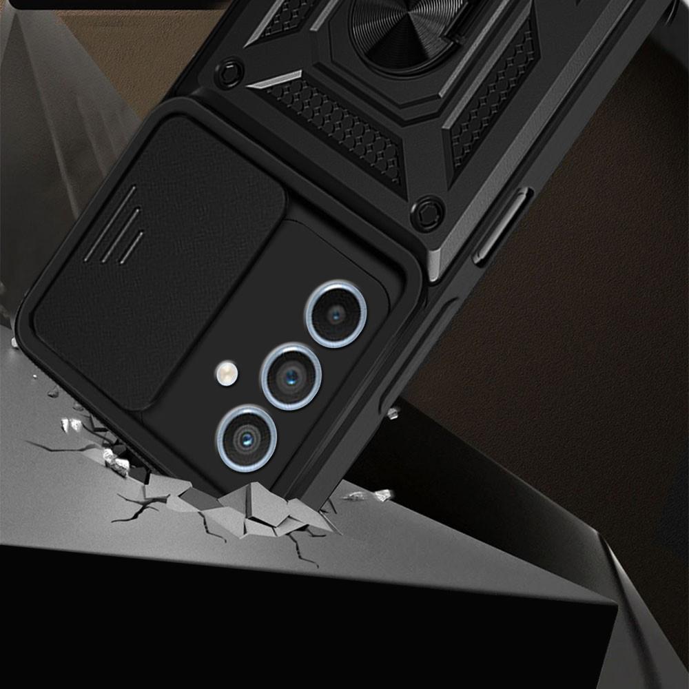 Armored Case for Samsung Galaxy M35, CamShield Slide, Black