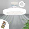 Intelligent LED Fan Light Controllable Wind Speed Dimmable Plastic Small Fan Lighting Base for Bedroom and Living Room Lighting remote control