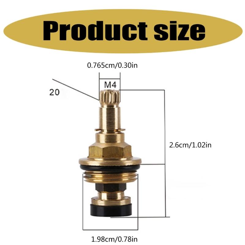 Reliable Brass Faucet Cartridge Replacement Easy To Install Brass Tap Valves Core for Drip Frees Hot & Cold Water Taps