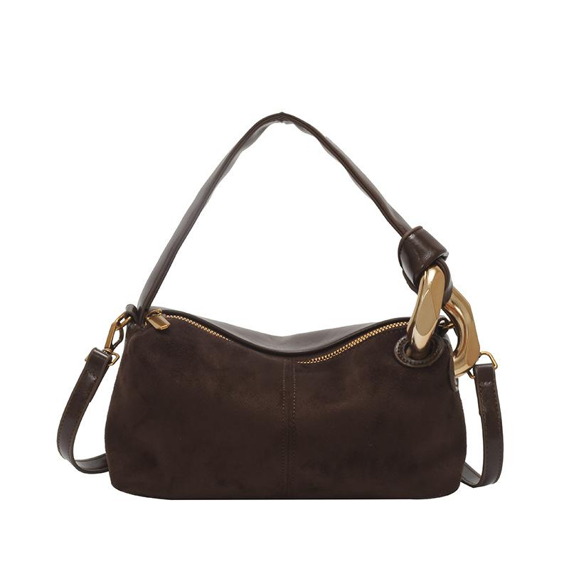 

Сумка-подушка, Ретро-сумка на осень и зиму, Маленькая сумка Бостон кофейный