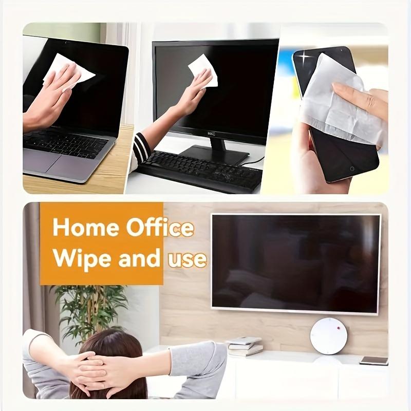 Screen Cleaning Wipes for Digital Equipment - Streak-Free Glass Cleaner Pads for TV, Monitors, Laptops, Furniture In Living Room & Bedroom