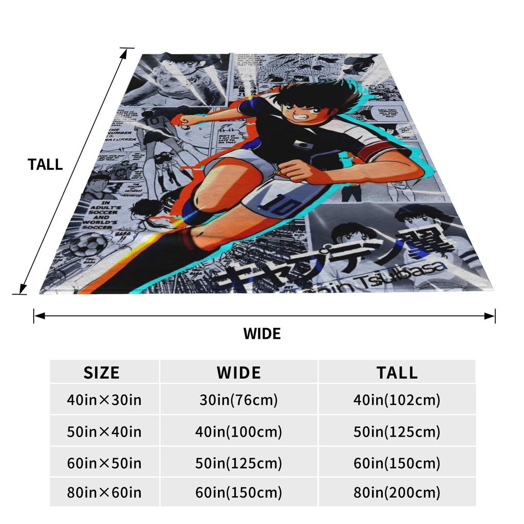 Captain Tsubasa Team Blanket Teppei Kisugi Wakabayashi Genzo Flannel Throw Blankets Summer Air Conditioning Soft Bedspreads,