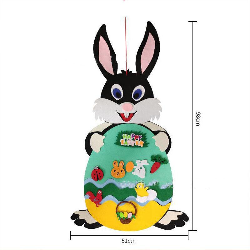 98cm velikonoční závěsné přívěsky pro děti DIY velikonoční plstěný králíček králík Barevná vajíčka Party Veselé Velikonoce Králík Dekor