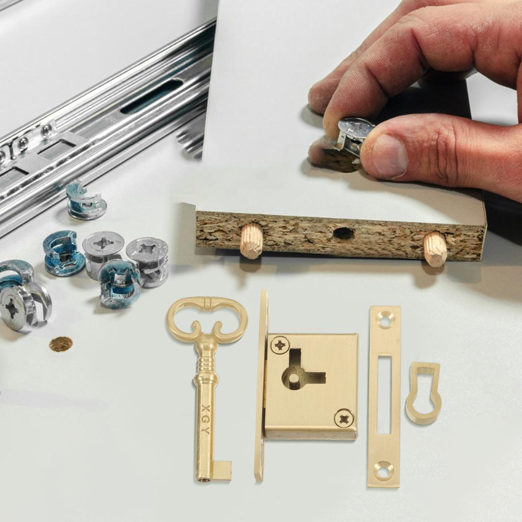 1 Set Of Cabinet Door Lock Vintage Lock And Key Dresser Drawer Lock For Cabinets Drawer Locks Cupboard Lock Kitchen Cabinet Lock