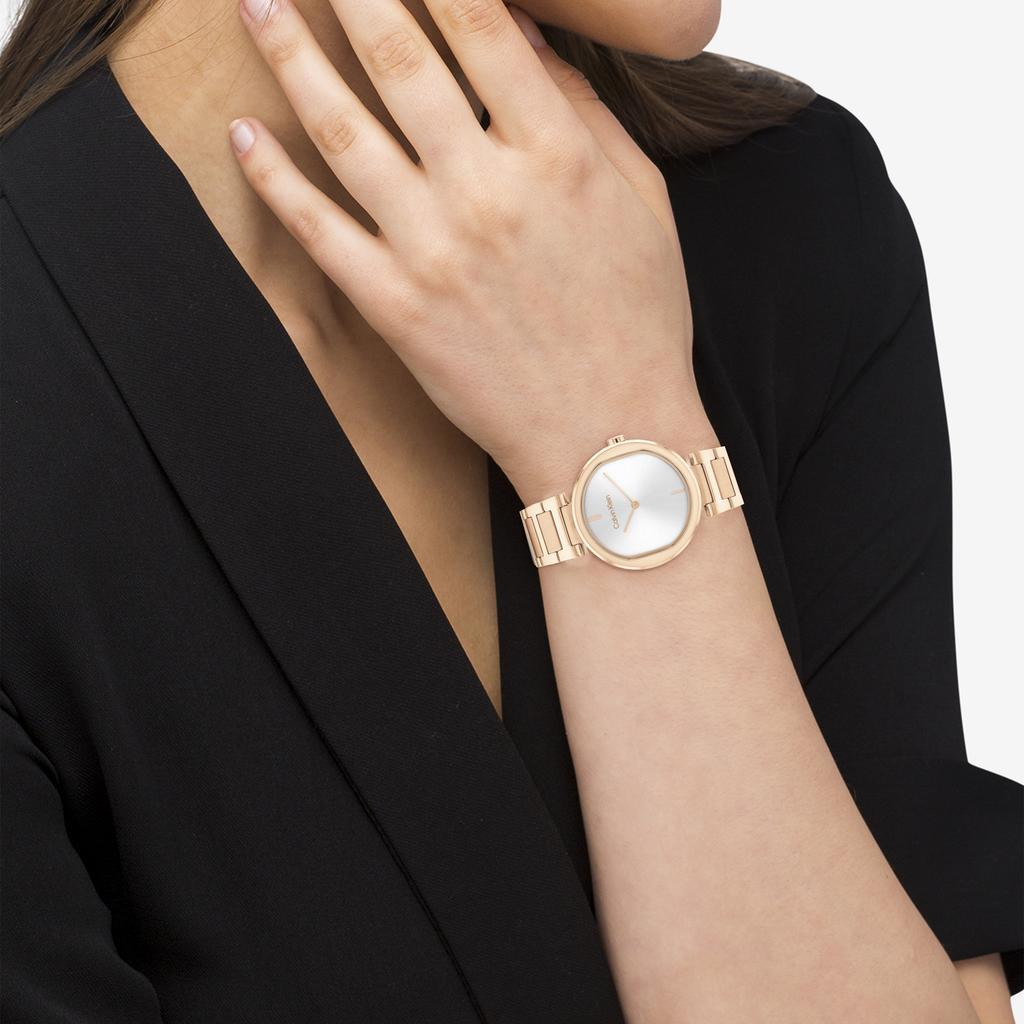 Calvin Klein Quartz Watch Stainless Steel Band 36Mm Silver Dial Elegant Fashion Waterproof Women watches 25200253