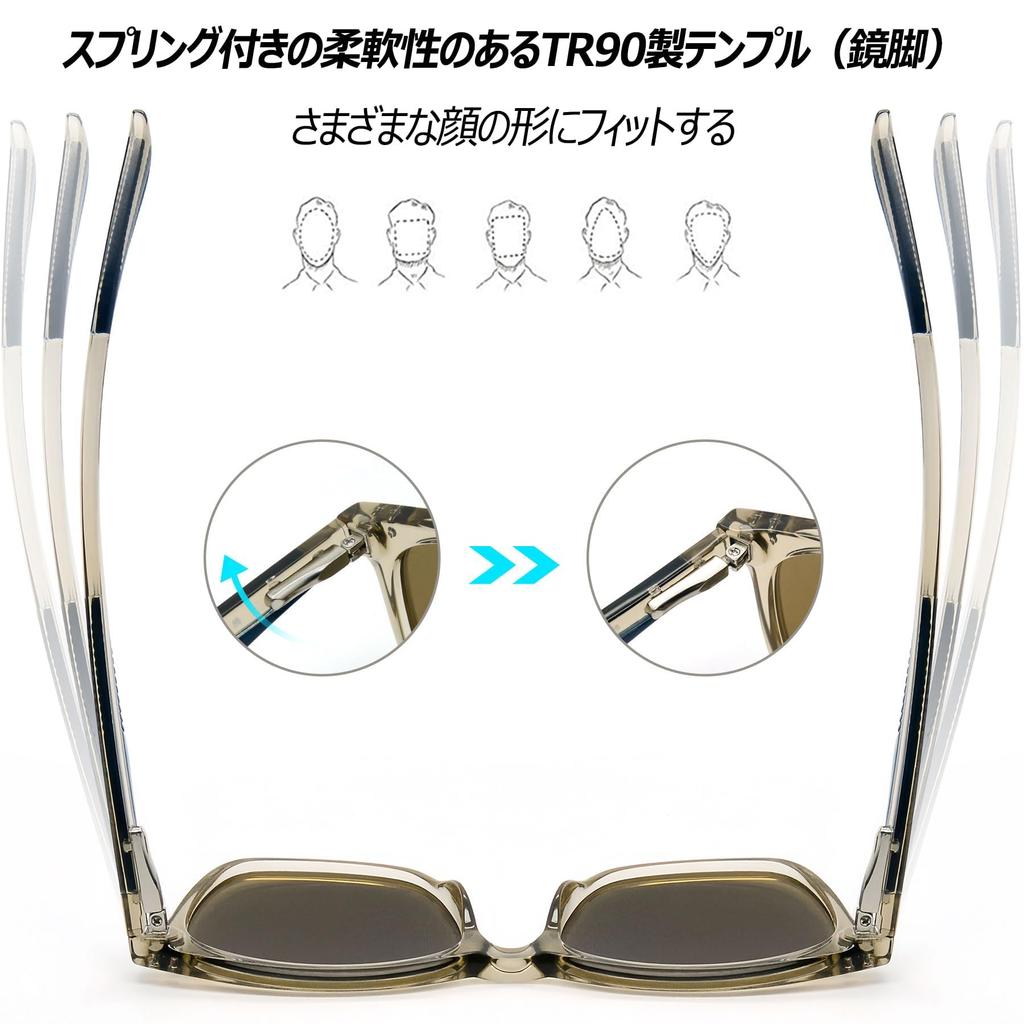 Joopin Polarized Driving Wellington UV400 Clear Beige Men's Sunglasses, Style, Protection,