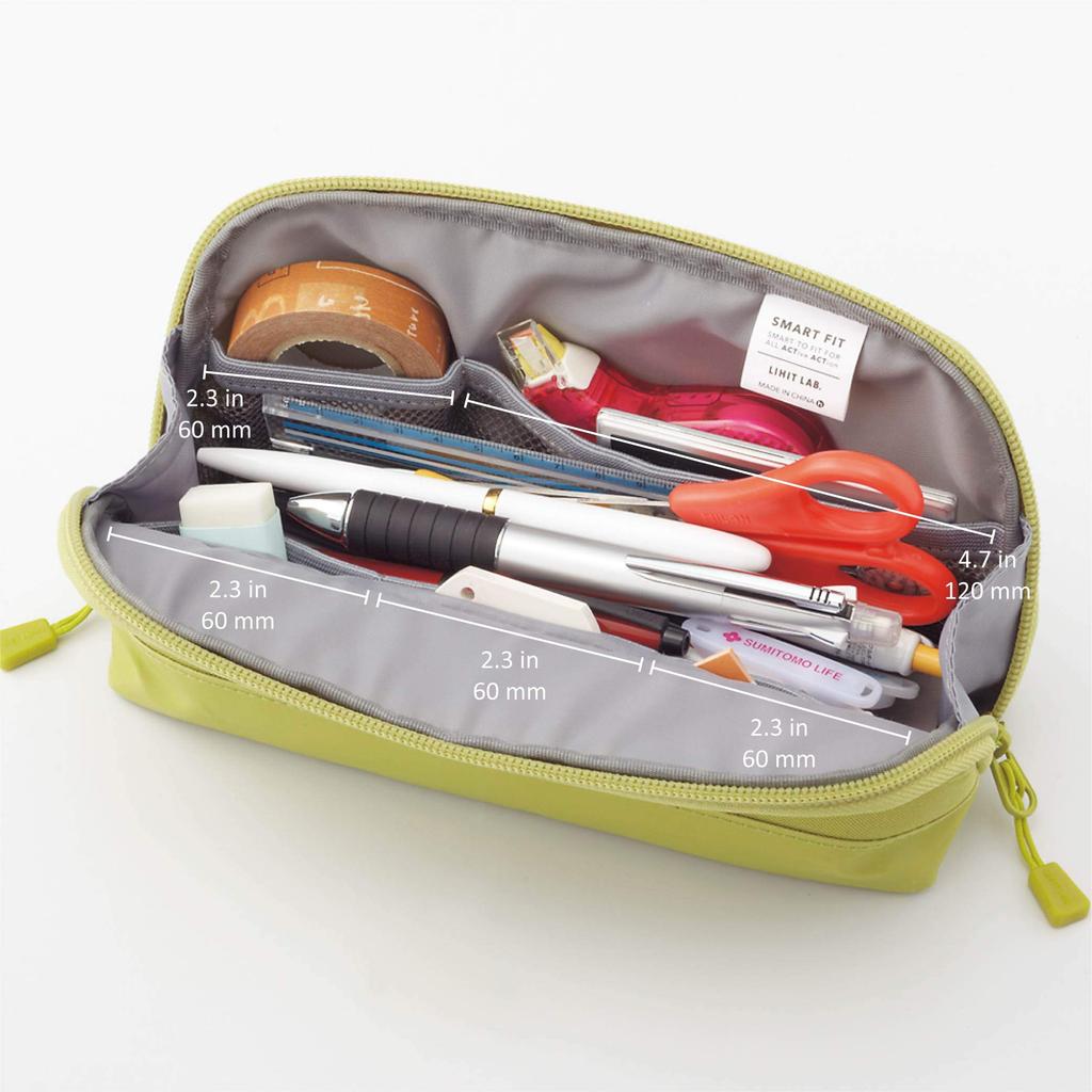 LIHIT LB. Large Capacity Wide Open Pen Case, Navy, A7688-11