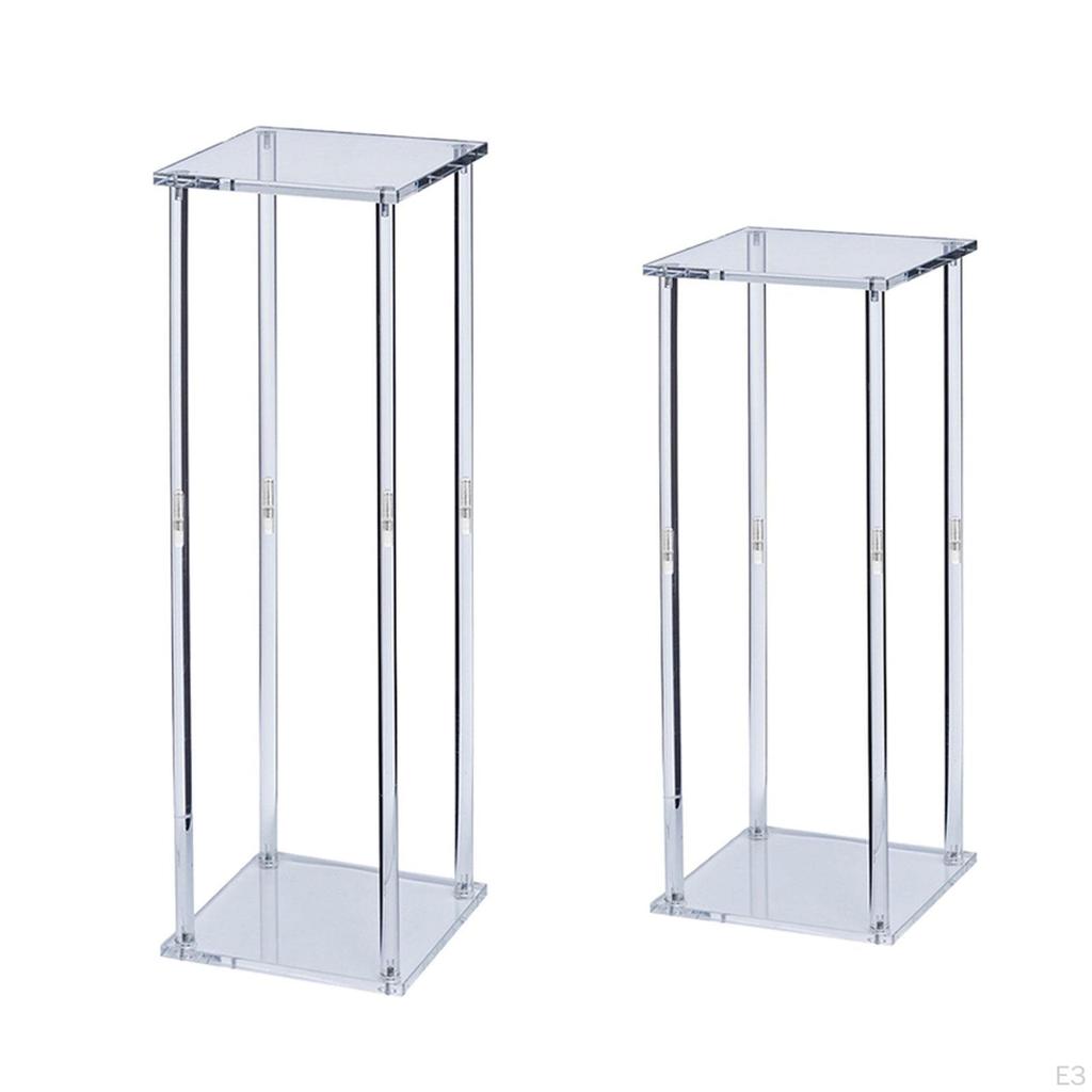 Acrylic Vase for Wedding Centerpieces Tall Flower Vases Tabletop Geometric Risers