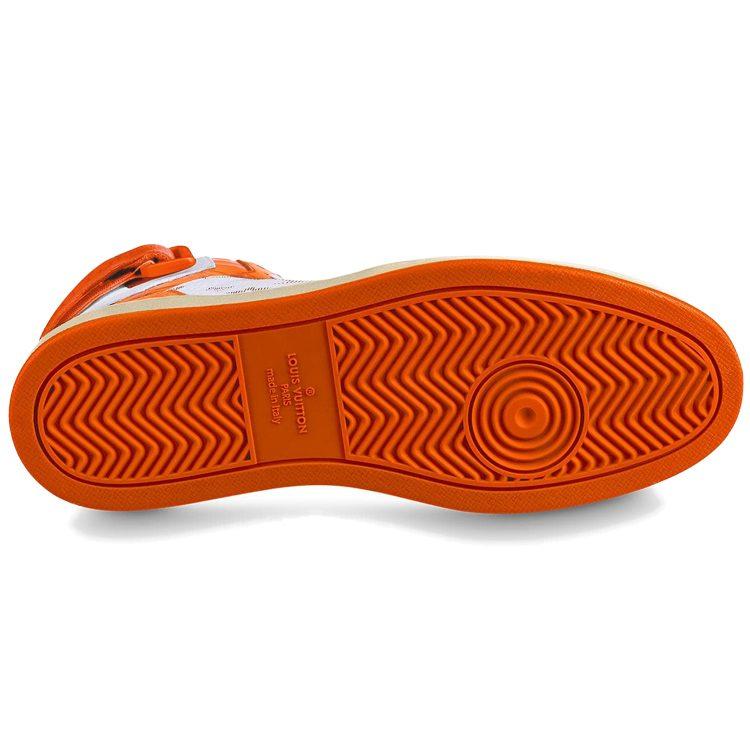 LOUIS VUITTON Rivoli Casual High top Stylish Skateboarding Shoes Men's Orange 1A5EQ
