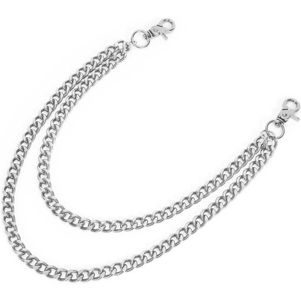 Punk Bag Chain Wallet Chain for Men Women Long Pocket Keychain with Lobster Clasps for Keys Bags