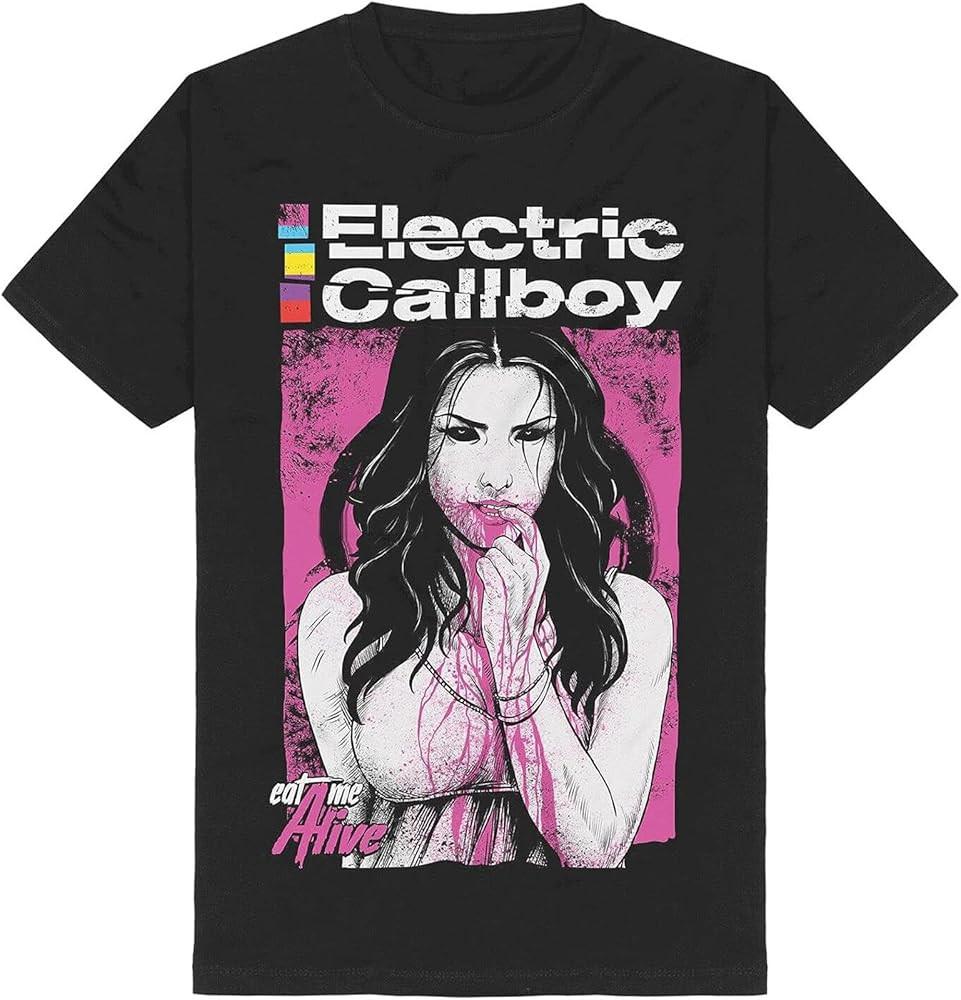 Электрический Callboy Группа Съешь Меня Живым Хлопок Черный Все Размеры Футболка Для Мужчин UR140 Унисекс Футболка S
