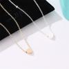 Korean Fashion Peach Heart Pendant Necklace for Women