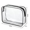 Set of Four Large PVC Toiletry Bags - Transparent, Waterproof, Dustproof, Zippered.