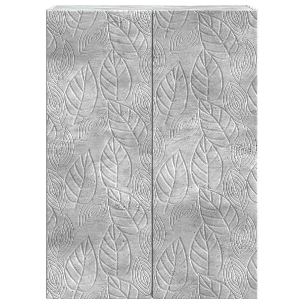 Wall Mounted Cabinet Concrete Grey 66 x 34.5 x 90 cm Engineered Wood