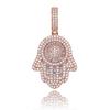 Men's Trendy Retro Fatima Hand Zircon Necklace
