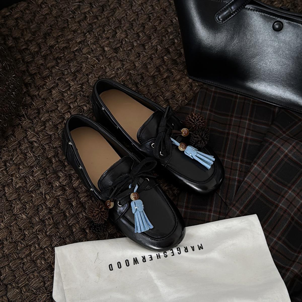 

Женские осенние лоферы MARCO&JOYCE - Модная обувь на мягкой подошве, надеваемая одним движением 35 чёрный