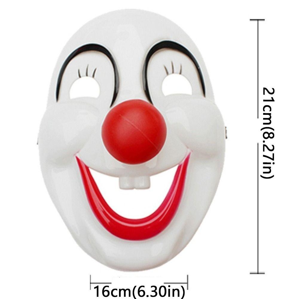 Red Nose Clown Makeup Mask PVC Happy Clown Costume Party Prop Halloween Clown Mask  Halloween Party