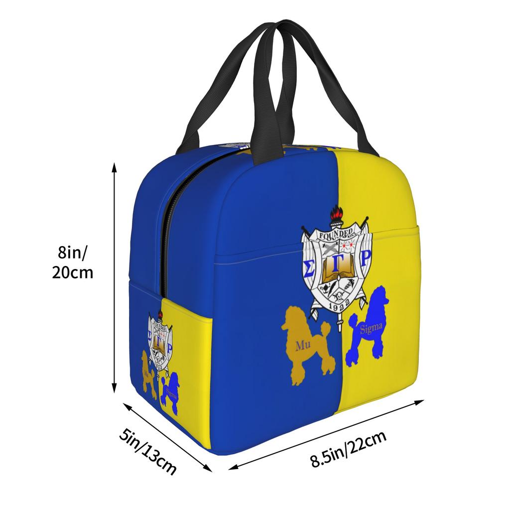 SGRHO Sigma Gamma Rho Insulated Lunch Bags for Outdoor Picnic African American Sorority Leakproof Thermal Cooler Bento Box