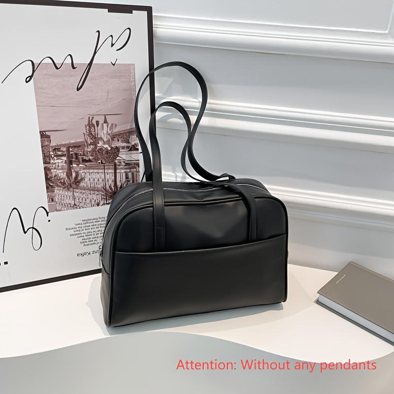 

Ladies vintage handbag - large-capacity single-shoulder bag, 2026 new underarm bag, versatile tote bag for commuting чёрный