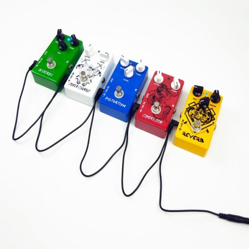 1 To 5 Way Guitar Effect Pedal Power Supply Adapter 9V Reinforced Noiseless Center Negative Guitar Pedal Adapter