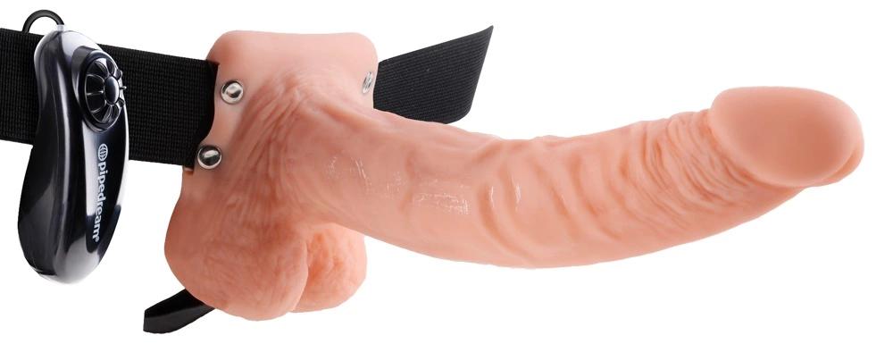 Fetish Fantasy Series - Strap-On Harness with Natural Vibrator 24cm + Remote Control