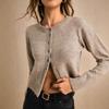 Autumn And Winter New Style Fashion High Grade Versatile Short Style Soft And Glutinous Sweater Knit Cardigan For Women