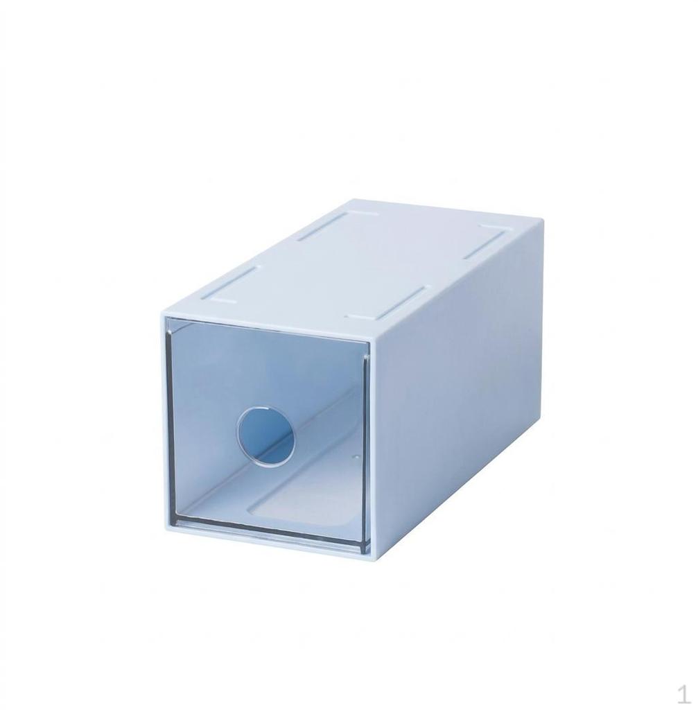 Desktop Organizer for Badge Storage, Small Drawer Style Desk Box, Clear Acrylic Collectors and