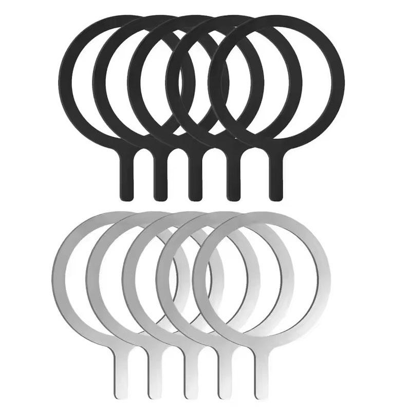 10/5PCS for Magsafe Magnetic Plate Ring Universal Stickers Support Wireless Charger Metal Plate Sheet for iPhone Samsung Xiaomi