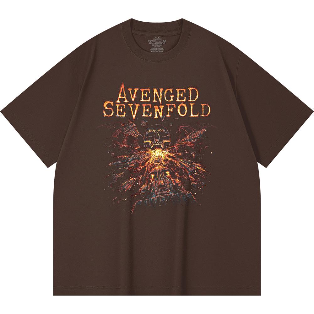 230 g/m² 100% Bavlna T-shirt Heavy Metal Rocková Kapela Tisk Populární Hudby Unisex Těžký Bavlněný T-shirt