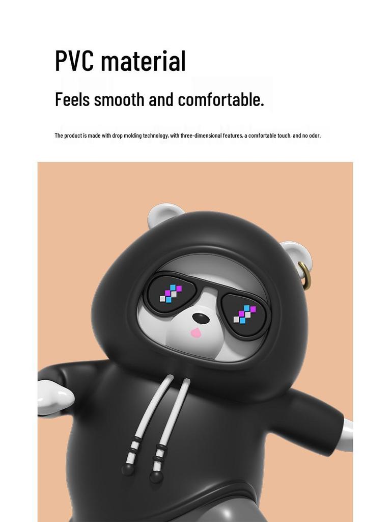 Hot-Selling Car Skateboard Bear Ornament – Creative DIY Wiggle Bear Cartoon Decoration