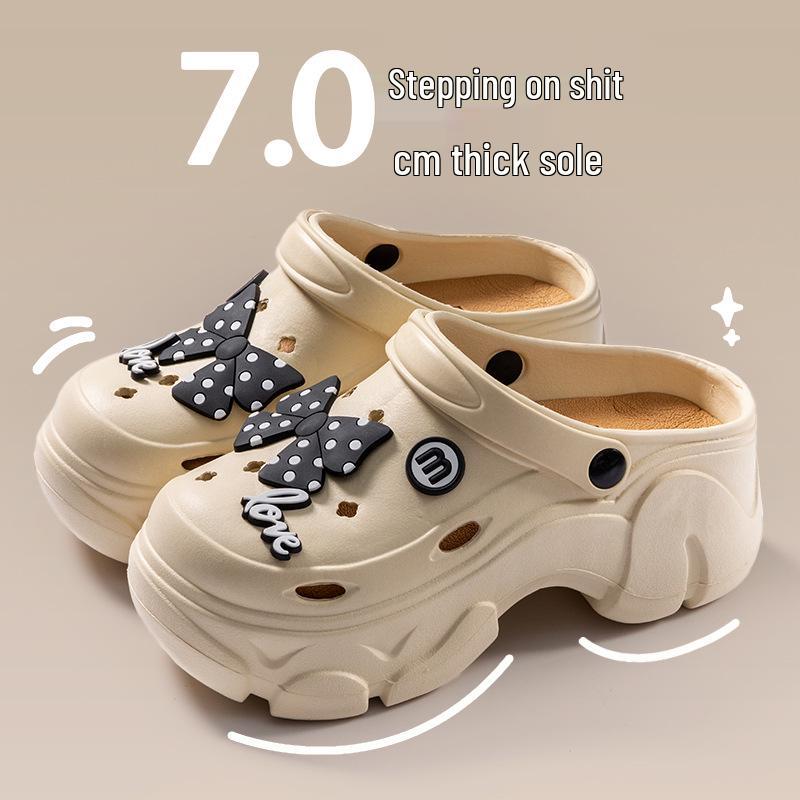 Women's Thick-Soled Non-Slip Height-Increasing Closed-Toe Sandals & Slippers - New Summer 2024 Beach Style