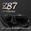 Z87 Sport Safety Glasses Men UV400 Impact Resistant Wrap Around Driving Cycling Outdoor W8702