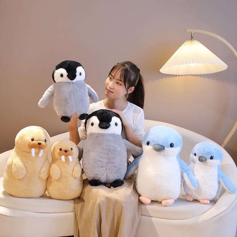 Oceanarium Series Standing Penguin Plush Toy Large Size Soft And Cuddly Great For Cross-border Sales