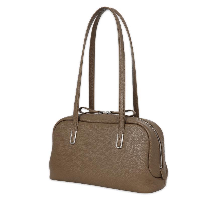 

Top-grain Leather Women s Bags, Single-shoulder Bags, Handbags, Underarm Bags, Bowling Bags, Crossbody Bags, Leather Bags коричневий