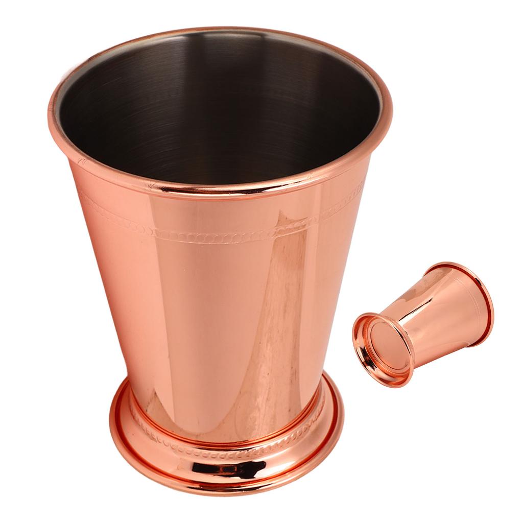 Cup Stainless Steel Elegant Retro High Stability Beaded Mint   Cup for Home
