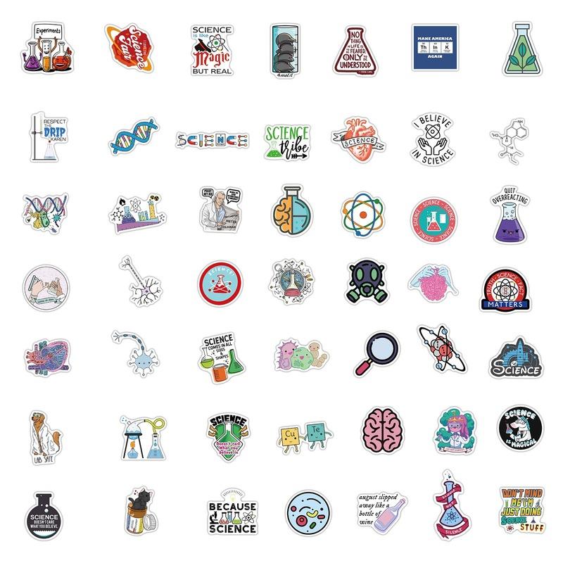 10/50/100pcs Chemistry Science Graffiti Stickers Waterproof Guitar Laptop Pad Phone Water Cup Suitcase Skateboard Novalty