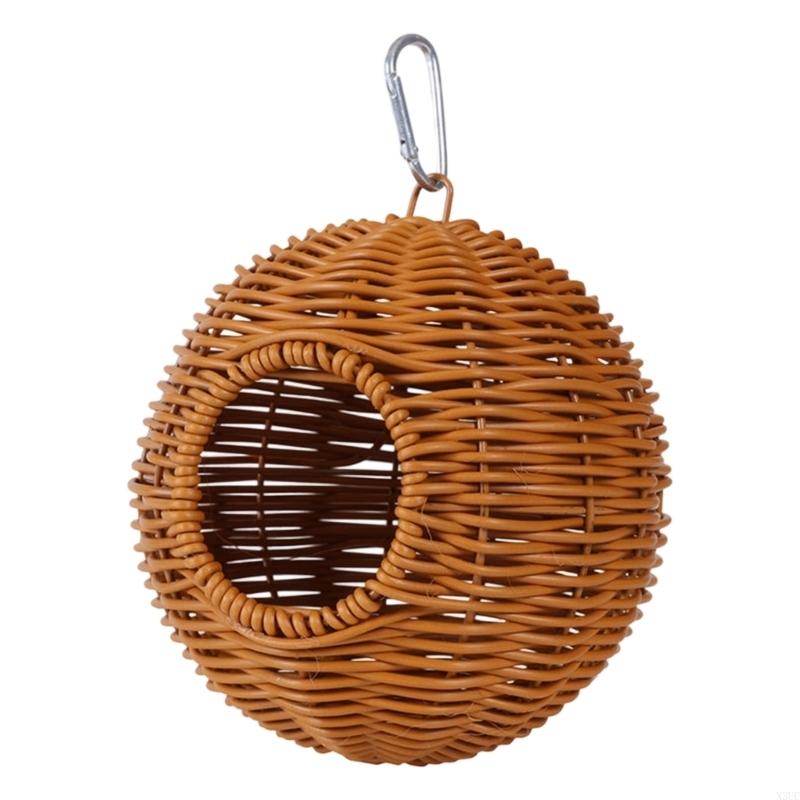 Artificial Rattan Woven Parrots Nest Shelter For Pet Birds Home Decors Craft X3UC