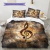 Musical instrument notes  Pattern Bedding Quilt Set Quilt Cover Pillowcase Home Decoration  Gift (1 * duvet cover + 2 * pillowcase, without core)