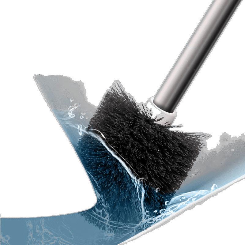 Wall-Mounted Toilet Brush with Long Handle - No Dead Corners, Punch-Free Design for Bathroom Cleaning