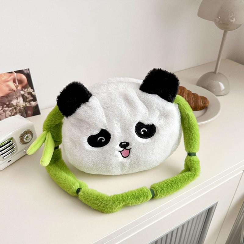 Versatile New Cartoon Panda Plush Handheld Doll Versatile Diagonal Cross Bag