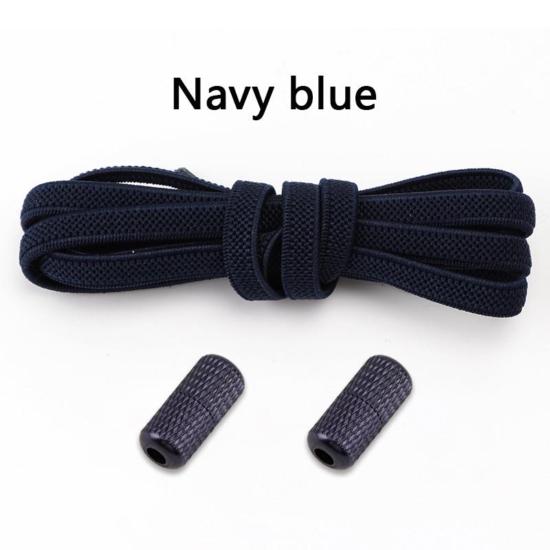 No Tie Shoelaces Metal Lock Flat Elastic Shoe Laces Sneakers Kids Adult Shoelace Flower Noodle Capsule Buckle Shoes Accessories