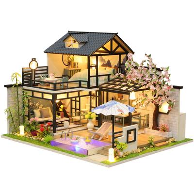 DIY Doll House Modern Villa House Miniature Building Kit Furniture Dollhouse Wooden Puzzle Craft Toys Adult Kids Birthday Gifts