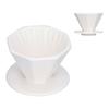 Coffee Dripper Ceramic Convenient Reliable Exquisite Portable Size Simple Design Pour Over Coffee DripperWhite